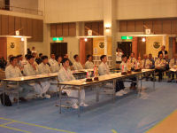 第42回全国左官技能競技大会の表彰式 第42回全国左官技能競技大会の表彰式