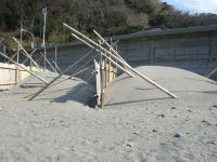 石部海岸の浜囲い 石部海岸の浜囲い