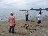 松崎海岸ブイ撤去