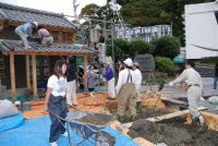 蔵つくり隊荒壁塗り作業 蔵つくり隊荒壁塗り作業