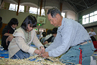 中川小学校お飾り作り