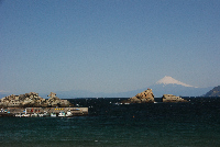 雲見海岸からの富士山