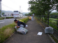 松崎町職員組合清掃作業