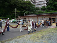 石部大地曳網まつり片付け 石部大地曳網まつり片付け