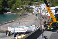 岩地海岸ダジュール岩地設置作業