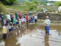 棚田百笑くらぶの５月の活動は田植です