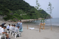 石部海岸海上安全祈願式