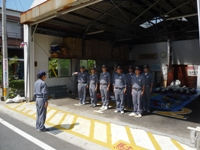 松崎町消防団分団査察 松崎町消防団分団査察