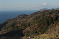 石部棚田からの富士山