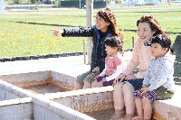 花畑の足湯オープン 花畑の足湯オープン