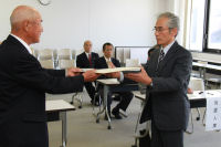 松崎町議会議員選挙当選証書付与式