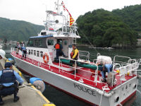 松崎警察署シーカヤック遭難救助訓練