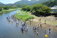 幼稚園川遊び