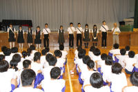 安曇地区中学生来町