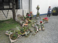 花飾り撤去作業 花飾り撤去作業