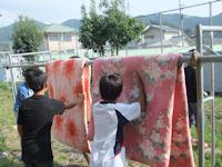 通学合宿事前布団干し 通学合宿事前布団干し