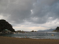 夕方には雨が降り始めました