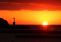 松崎海岸からの夕日