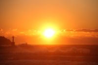 松崎海岸からの夕日