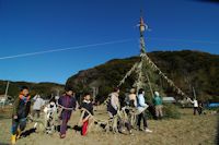 中川吉田子供開サイノカミ作り