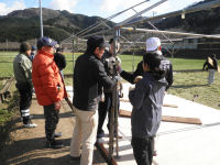 花畑売店設置作業