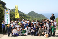 石部棚田畦塗り作業