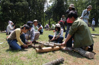 きのこの菌打ち体験