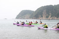 シーカヤックマラソン前日のミニレース