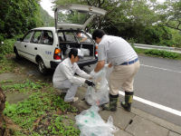 松崎町職員組合清掃作業