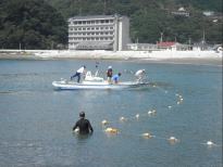 松崎海岸フカン設置作業