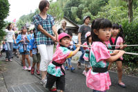 峰輪地区天王祭に松崎幼稚園中川園も参加