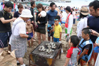 雲見温泉無料サザエ狩り