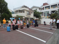 帯広市への訪問団出発