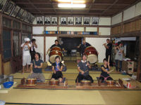 夏の松崎太鼓三省社練習