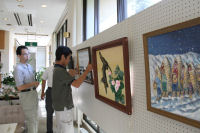 第１３回漆喰鏝絵コンクール佳作作品展準備