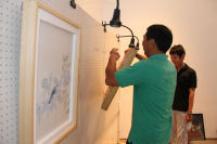 漆喰鏝絵コンクール作品展示の準備