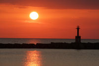 松崎海岸からの夕日