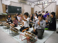 桜青会の太鼓の練習