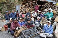 八木山炭窯復活プロジェクト「炭出し」