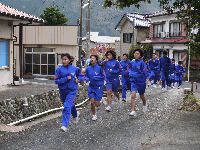 松崎中学校で避難訓練