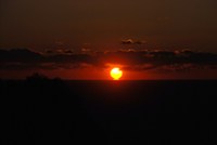 今年最後の夕日