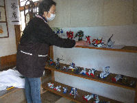 峰公民館で文化展の準備