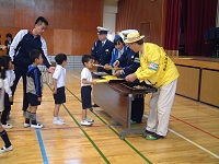 ランドセルカバー贈呈式