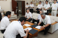 西豆衛生プラント組合と下田土木事務所が大規模災害時の協定締結