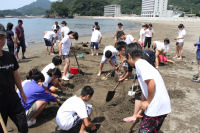 安曇地区訪問団と松中生が交流会