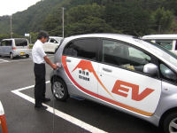 道の駅花の三聖苑の電気自動車の普通充電器