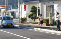 秋の交通安全週間街頭指導