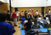 秋まつりの練習（三省社）