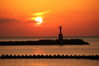 松崎海岸の夕日