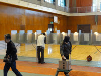 松崎町長選挙投票